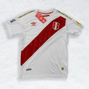 PERU Umbro Home Football Soccer Shirt 2018-2019 Mens Soccer Jersey FPF | NWT